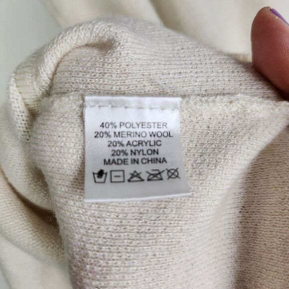 NEVE Sweater Womens Small Cream Luna Vest Wool Zip‎ Fair Isle Cardigan Cabincore - Picture 8 of 9